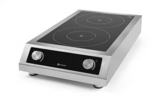 Dvojitý indukčný varič model 7000, HENDI, Profi Line, 400V/7000W, 405x700x(H)145mm