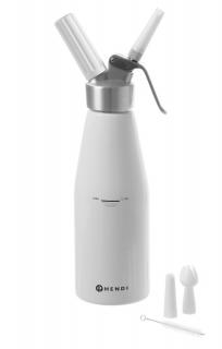 HENDI | Šlehačková láhev, Kitchen Line, objem 0,25 litru (Espuma láhev na výrobu šlehačky, bílá, kitchen line, objem 0,25 litru)