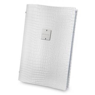 Jídelní lístek DAG Style, formát A4, kovový štítek, White Kroko - doprodej