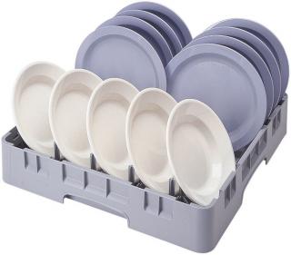 Koš na talíře Camrack® do myčky nádobí 500 x 500 mm, šedý, Cambro, šedý, Světle šedá, 500x500x(H)101mm