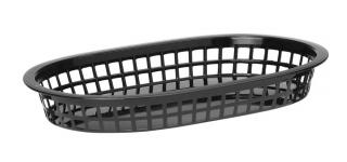 Košík na pečivo oválny, HENDI, Čierna, 6 ks, 275x175x(H)38mm