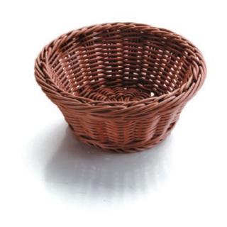 Košík na pečivo polypropylénový okrúhly 26 × 8 cm, tmavý