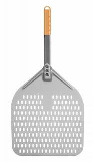 Lopata na pizzu s krátkou rukoväťou, perforovaná, štvorcová, HENDI, 350x710mm