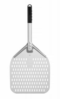 Lopata na pizzu s krátkou rukoväťou, štvorcová, perforovaná, HENDI, 350x710mm