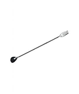 Lyžička barmanská s vidličkou 50 cm, nerez