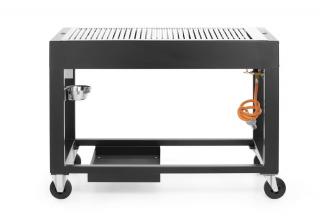 Plynový gril Tampa, HENDI, Čierna, 10kW, 1260x580x(H)900mm