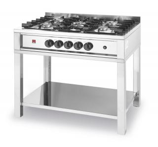 Plynový sporák – 5 horákov, otvorený rám, HENDI, Kitchen Line, 14,3kW, 900x640x(H)910mm