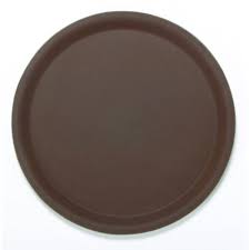 Podnos protišmykový okrúhly pr. 40,5 cm, hnedá