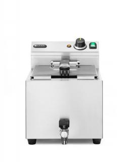 Profi Line Hĺbková Fritéza XL s vypúšťacím kohútikom, manuálna, 10 l, 400 V, HENDI, Profi Line, 10L, 400V/6600W, 300x680x(H)420mm