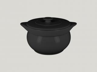 RAK Chef's Fusion misa na polievku s pokrievkou pr. 15 cm, čierna | RAK-CFST15BK