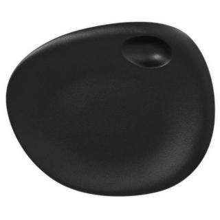 RAK Tanier s jamkou 31 × 26,5 cm, čierna | RAK-NFNBFP31BK