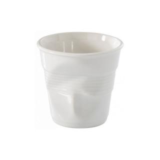 Revol Froissés pohárek 18 cl, bílý | REV-617868 (Porcelánový kelímek na kávu, objem 180 ml)