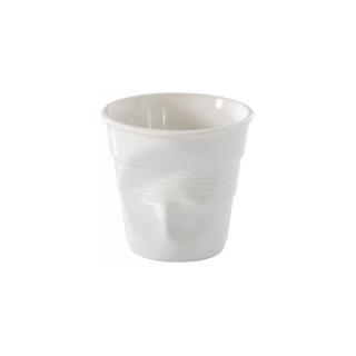 Revol Froissés pohárek 8 cl, bílý | REV-616096 (Porcelánový kelímek na kávu, objem 80 ml)