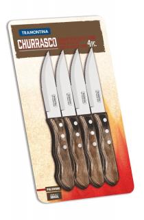Sada nožů Churrasco Jumbo na steaky - 4ks, Tramontina, Hnědá, 4 ks, (L)255mm