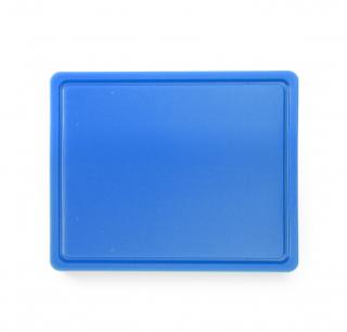 TOMGAST | Krájecí deska, barva modrá s drážkou, velikost 50x30cm (Krájecí deska polyethylenová, modrá s drážkou, velikost 50x30cm)
