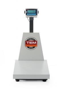 Váha s platformou LCD so stojanom a legalizáciou, rad EKO+, 300 kg, TEM, 500x700x(H)940mm
