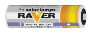 Batéria AA (R6) nabíjacia RAVER solar 600mAh