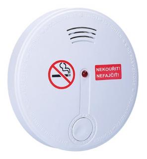 Detektor cigaretového dymu + alarm, 85dB, biely + 9v ...