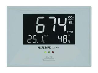 Digitálny ukazovateľ klímy v miestnosti Voltcraft CO-60 ...