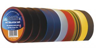 Izolačná páska PVC 15 10m farebný mix 10ks