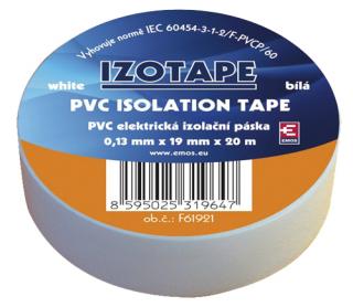 Izolačná páska PVC 19 20m biela