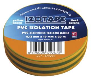 Izolačná páska PVC 19 20m zelenožltá