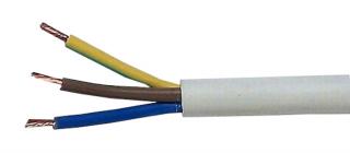 Kábel 3x0,75mm2 guľatý 230V H05VV-F (CYSY)