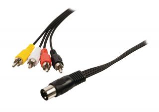 Kábel audio DIN - 4x CINCH 1 m KÖNIG VLAP20400B10