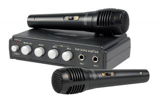Karaoke sada 2x mikrofón, čierna KÖNIG HAV-KM11
