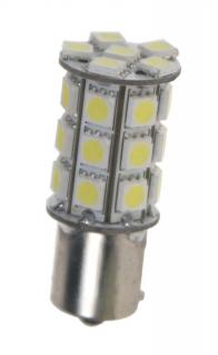LED žiarovka 12V s päticou BAU15S biela, 27LED 3SMD 95123