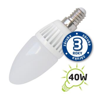 LED žiarovka C37, E14 230V, 5W - biela prírodná ...