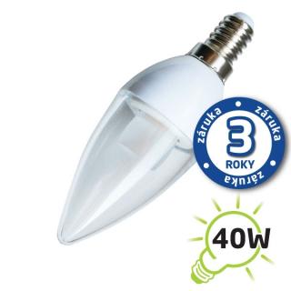 LED žiarovka C37 E14/230V 5W (Pc) - biela teplá, číra ...