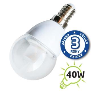 LED žiarovka G45 E14/230V 5W (Pc) - biela teplá, čirá ...