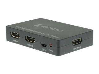 Prepínač HDMI HDMI 2->1 KÖNIG KN-HDMISW02