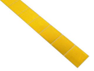 Samolepiaca páska reflexná delená 1m x 5cm žltá