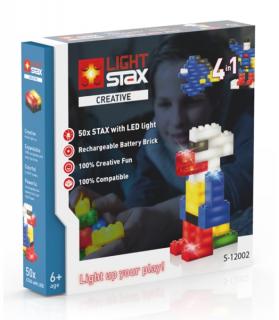Stavebnica LIGHT STAX CREATIVE 4v1 kompatibilná s LEGO
