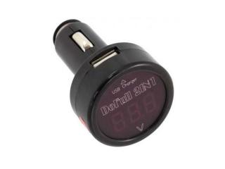 Voltmeter do auta s nabíjačkou USB (5V/2,1A), rozsah ...