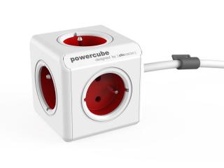 Zásuvka PowerCube EXTENDED s káblom 3m červená