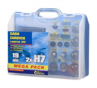 Žiarovky 12V servisný box MEGA H7 + H7 + poistky
