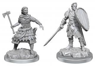 Dungeons &amp; Dragons Nolzur's Marvelous Miniatures - Human Fighters 2-Pack, 4 cm