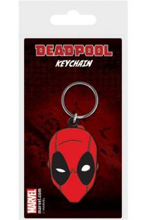 Kľúčenka Deadpool Face Rubber Keychain 6 cm