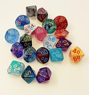 Kocka hracia - Signature D10, percent.