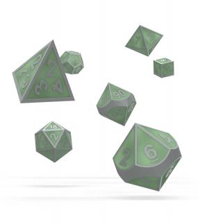 Kocka Set (7) - Oakie Doakie Dice RPG Set Metal Glow in the Dark - Druid's Blaze
