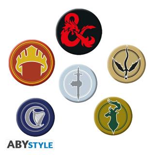 Odznak Dungeons &amp; Dragons Pin Badges 6-Pack Factions