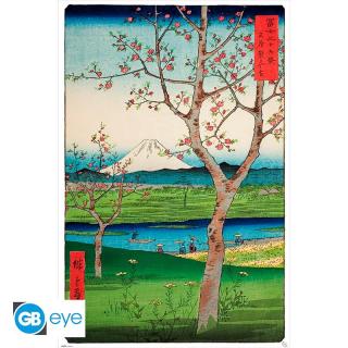 Plagát Hiroshige - The Outskirts of Koshigaya 61 x 91 cm