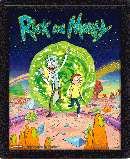 Rick and Morty Framed 3D Effect Poster - Portal 26 x 20 cm