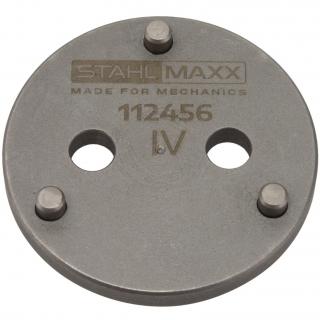 Adaptér pre stláčanie brzdových piestov, 3-kolíkový, s elektrickou RB, STAHLMAXX 112456 (Brake Piston Resetter Adapter, 3-pin, with Electric Handbrake, for VAG, BMW, Ford, Renault, Volvo (STAHLMAXX 112456))