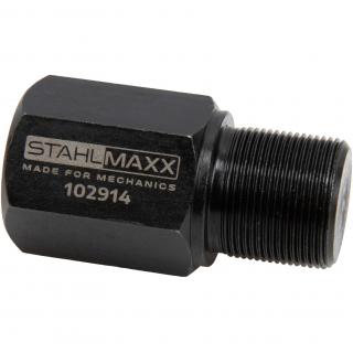 Adaptér závitový, vnút. M18 x 1,5 na von. M20 x 1,0, pre Denso, pre kĺzne kladiv (Thread Adapter, IT M18 x 1.5 to OT M20 x 1.0, for Denso Injectors, for Sliding Hammer (STAHLMAXX 102914))