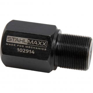 Adaptér závitový, vnút. M18 x 1,5 na von. M20 x 1,0, pre Denso, pre kĺzne kladivo, STAHLMAXX 102914 (Thread Adapter, IT M18 x 1.5 to OT M20 x 1.0, for Denso Injectors, for Sliding Hammer (STAHLMAXX 102914))