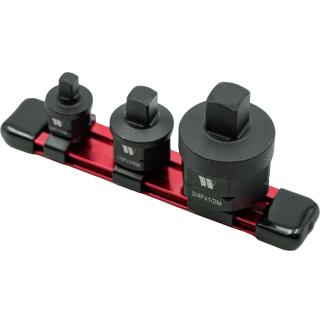 Adaptéry pre hlavice, tvrdené,  6-hranný hriadeľ, 3 diely, Welzh 5183-WW (3-Piece Hex Shank, Impact Reducer Set (Welzh 5183-WW))